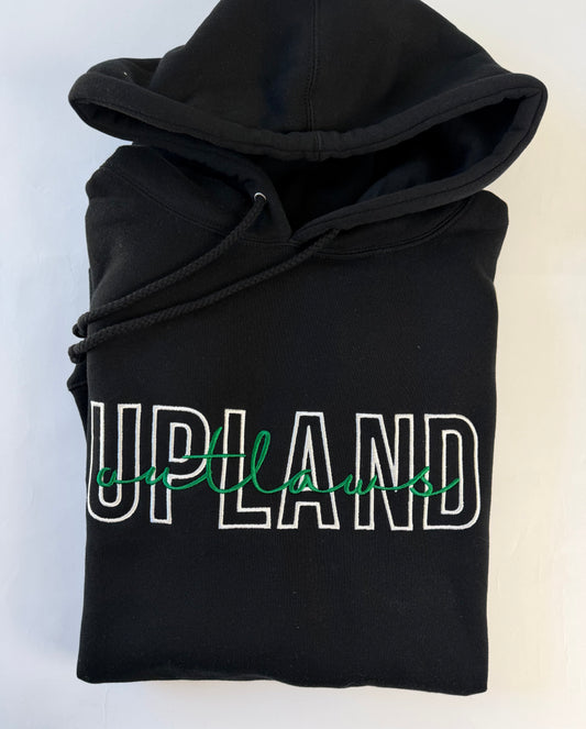 Upland Outlaws Embroidered Black Hoodie