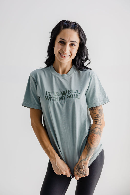 It Is Well With My Soul Embroidered Tee