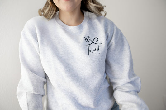 John 3:16 Loved Embroidered Crew