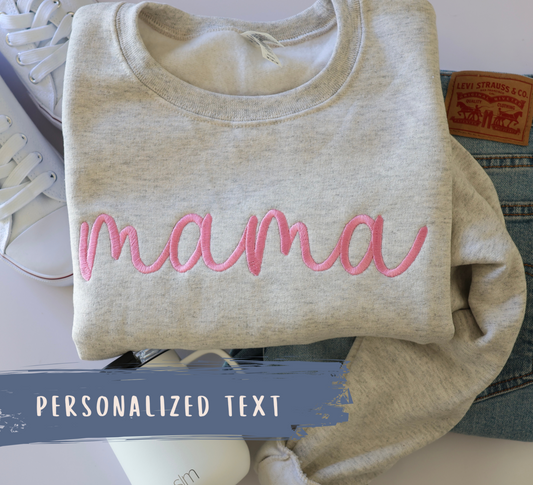 Personalized Scripted Embroidered Crew