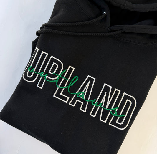 Upland Outlaws Embroidered Black Hoodie