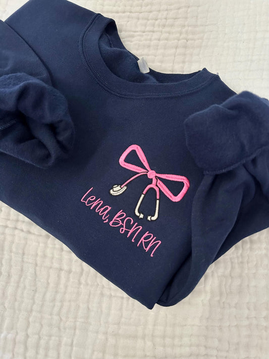 Personalized Bow Stethoscope Crew