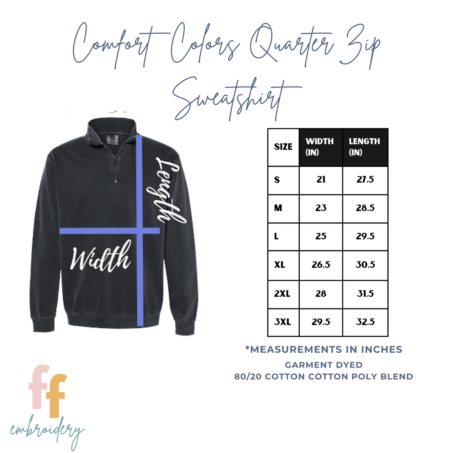Custom RN Name Embroidered Comfort Colors Quarter Zip