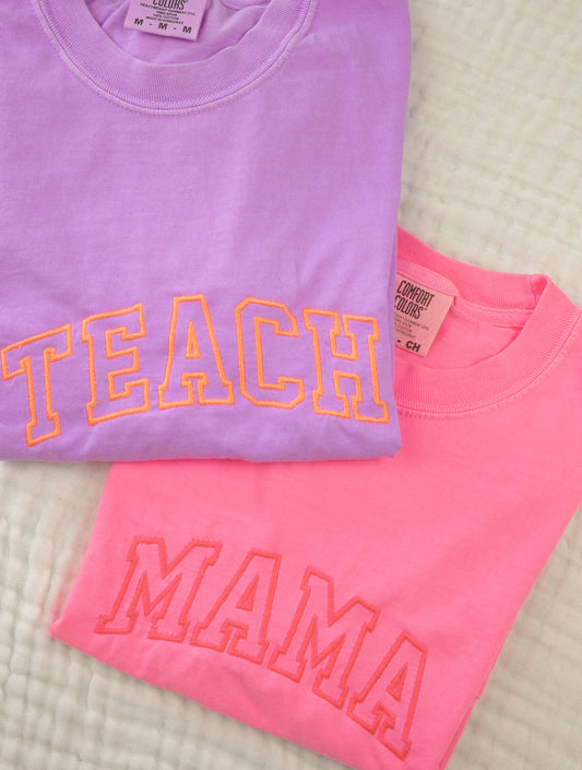 Neon Comfort Colors MAMA Tee