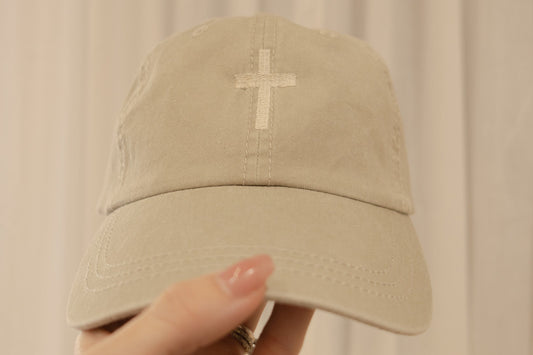 Minimal Cross Embroidered Hat
