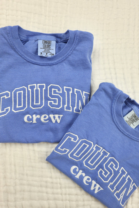 Cousin Crew Embroidered Comfort Color Tee
