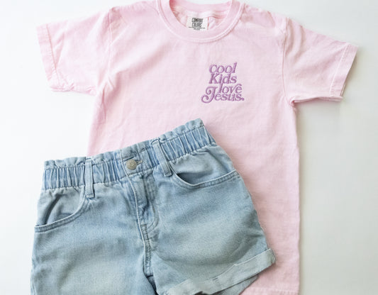 Cool Kids Love Jesus Embroidered Tee