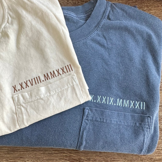 Roman Numeral Pocket Tee