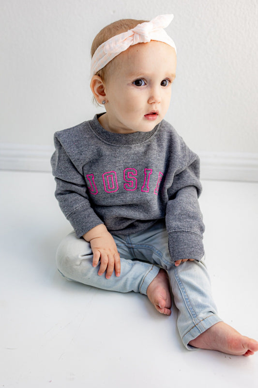 Toddlers Varsity Name Crewneck