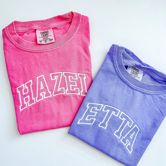 Kids Custom Name Comfort Colors Tee