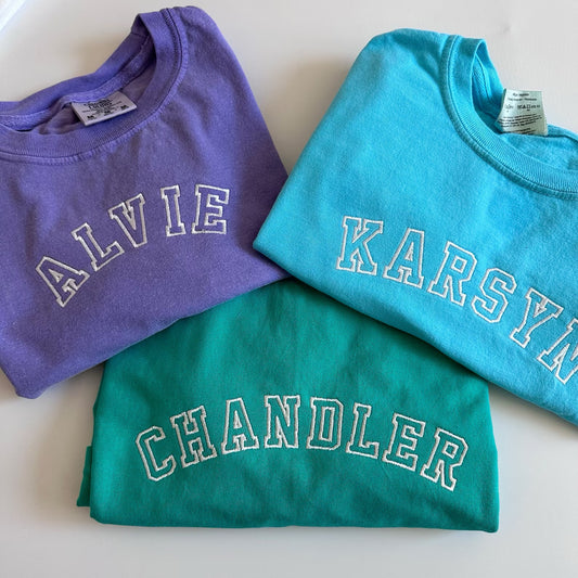 Kids Custom Name Comfort Colors Tee