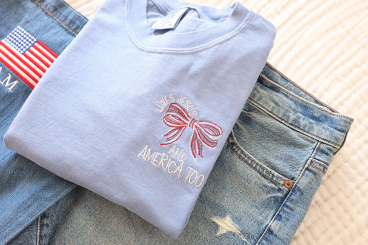 Loves Jesus & America Too Tee