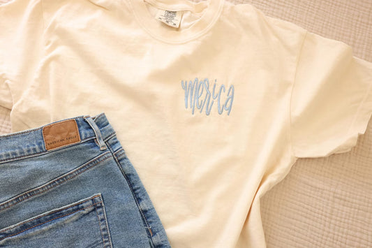 ‘Merica Embroidered Boxy Crop Tee