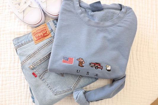 USA Icon Lightweight Crewneck
