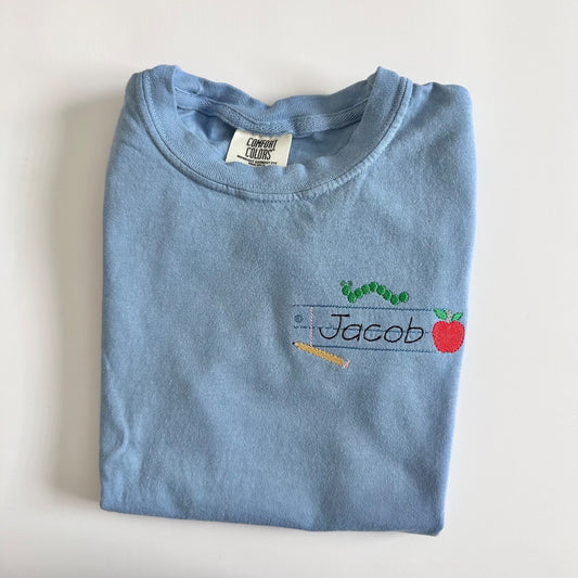 Kids Back to School Embroidered Tee