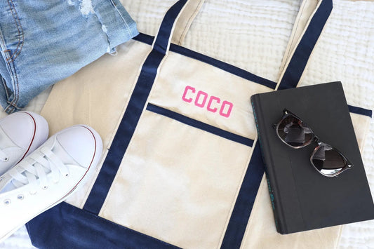 Personalized Name Embroidered Tote Bag