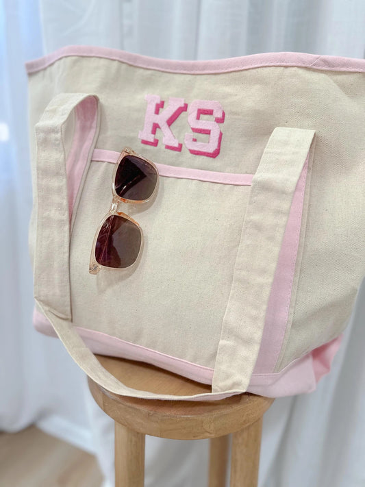 Varsity Letter Monogrammed Tote Bag