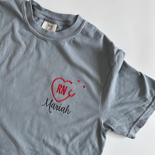 Personalized RN Stethoscope Tee
