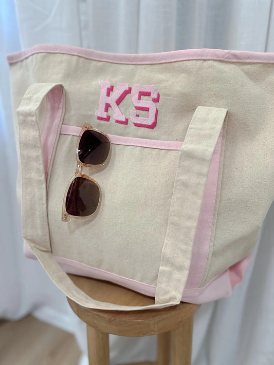 Varsity Letter Monogrammed Tote Bag