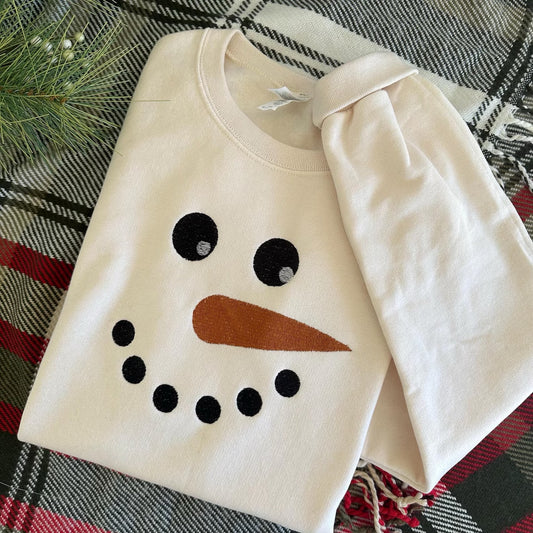 Minimal Adult Snowman Crewneck