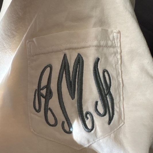 Embroidered Monogrammed Short Sleeve Tee
