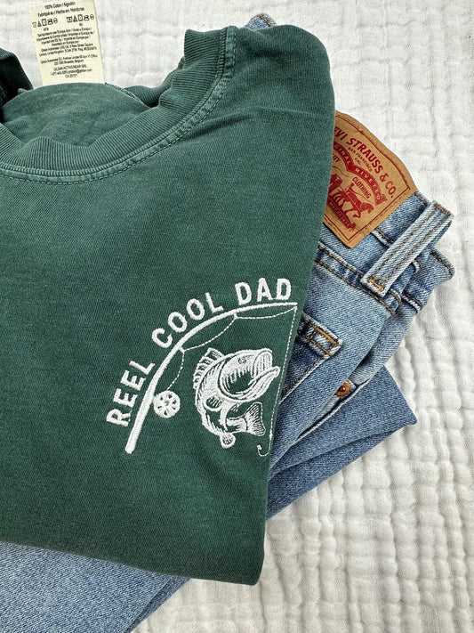 Reel Cool Dad Embroidered Tee