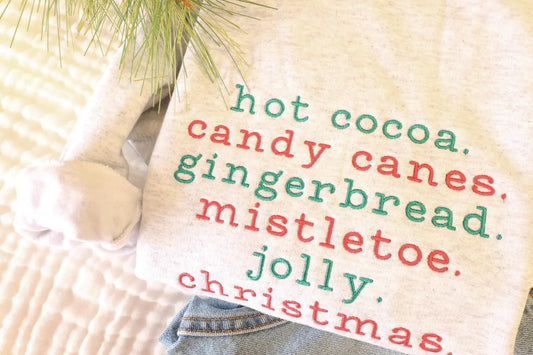 Holiday Phrases Crewneck Sweatshirt