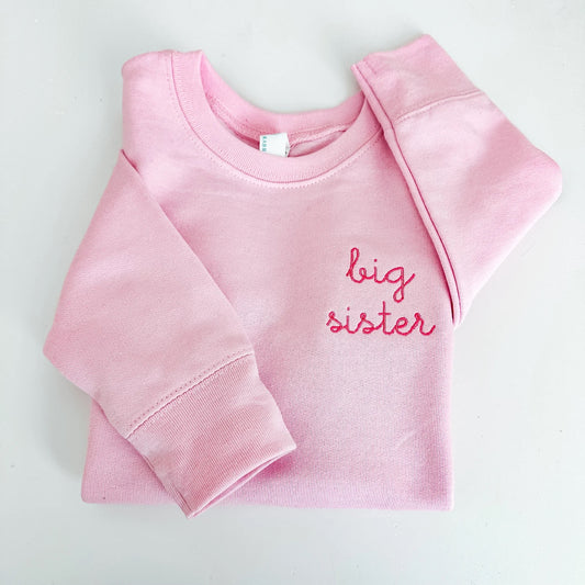 Big Brother/ Big Sister Embroidered Crewneck Sweatshirt