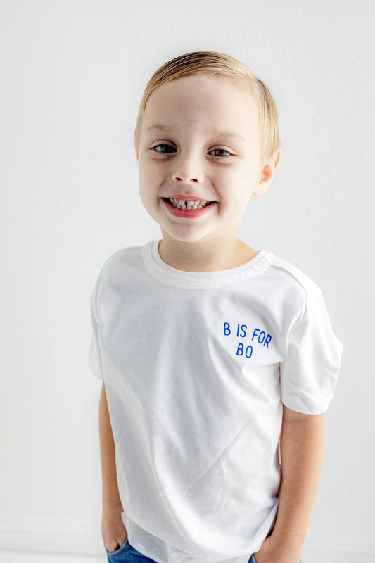 Organic Cotton Letter is for Name Baby Toddler Tee