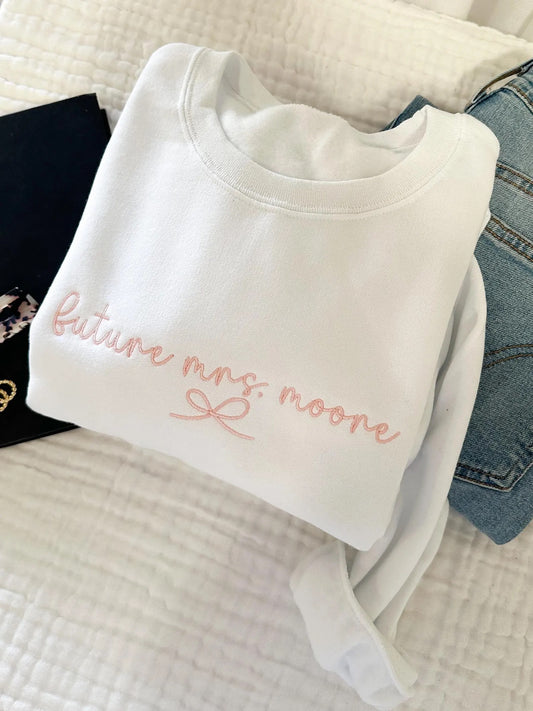 Future Mrs Embroidered Bride Crew