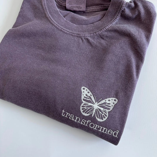Transformed Butterfly Embroidered Tee