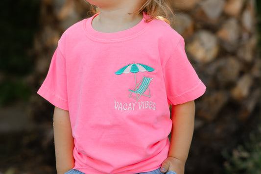 Vacay Vibes Youth Comfort Colors Tee