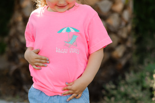 Vacay Vibes Youth Comfort Colors Tee