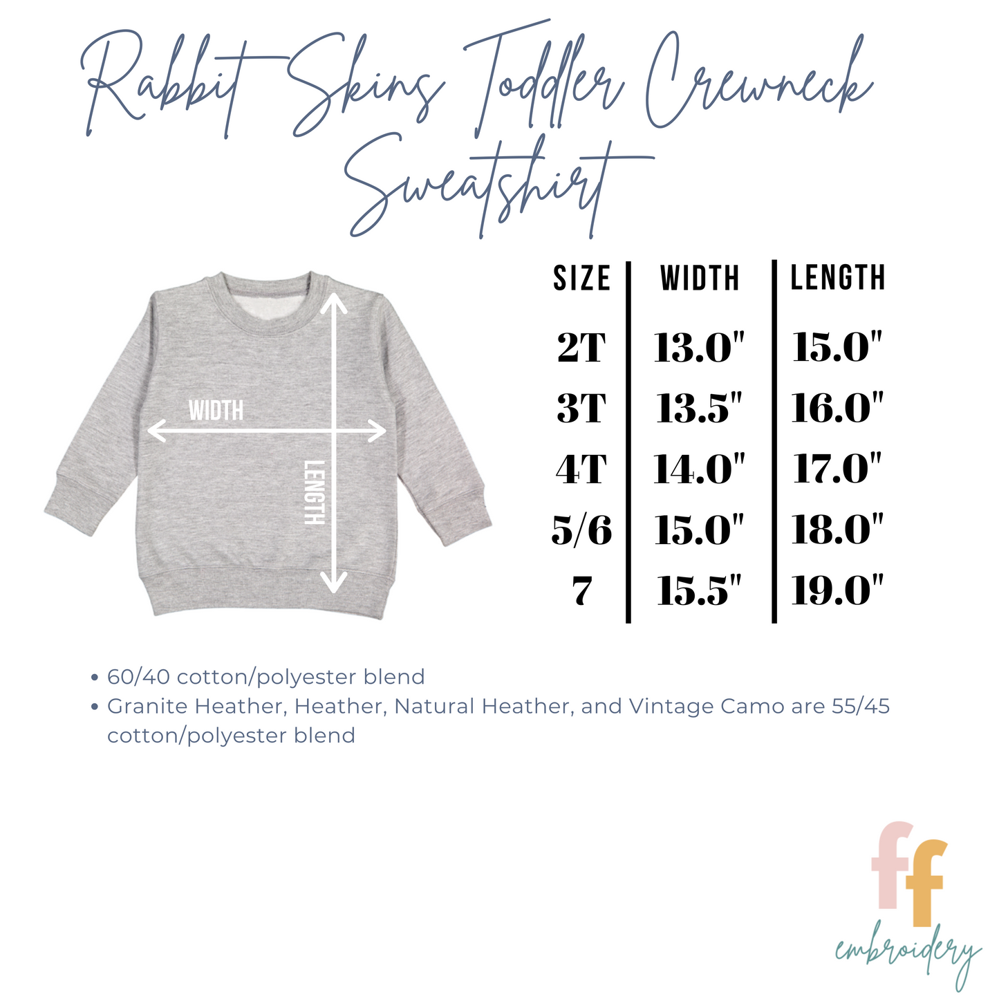 XOXO Embroidered Toddler Neckline Crew