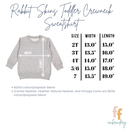 Toddler Block Shadow Monogrammed Crewneck