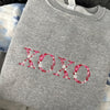 Floral XOXO Embroidered Crew Sweatshirt