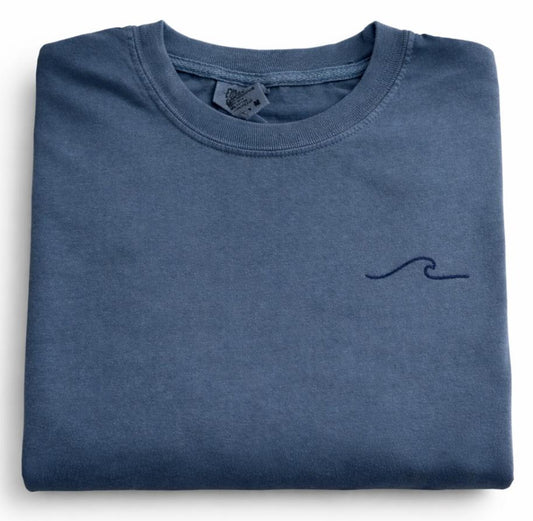 Minimal Wave Embroidered Tee