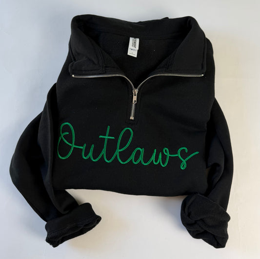 Outlaws Embroidered Quarter Zip Sweatshirt