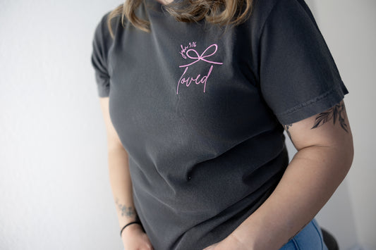 Embroidered John 3:16 Loved Comfort Colors Tee