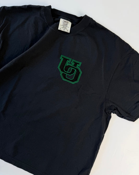 Upland Outlaws Boxy Crop Embroidered Logo Tee