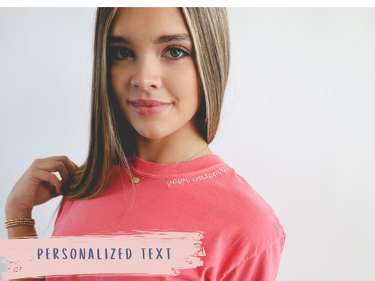 Custom Embroidered Collar Tee - Comfort Colors Personalized Tee