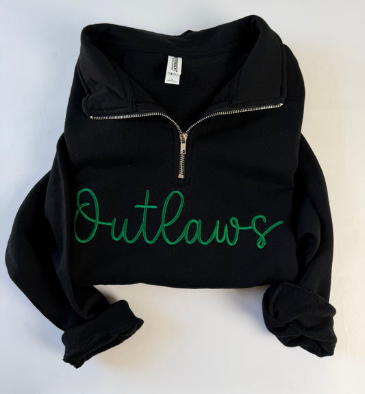 Outlaws Embroidered Quarter Zip Sweatshirt