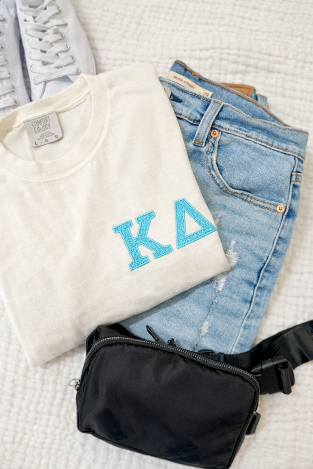 Custom Sorority Embroidered Short Sleeve T Shirt