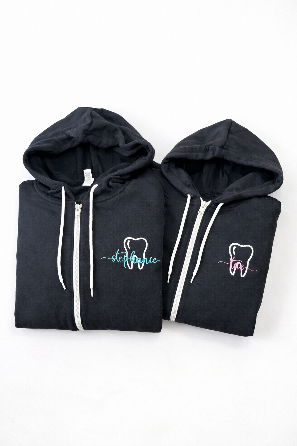 Personalized Dental Tooth Hoodie Full Zip Sweatshirt