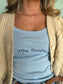 Personalized Embroidered Spaghetti Strap Crop