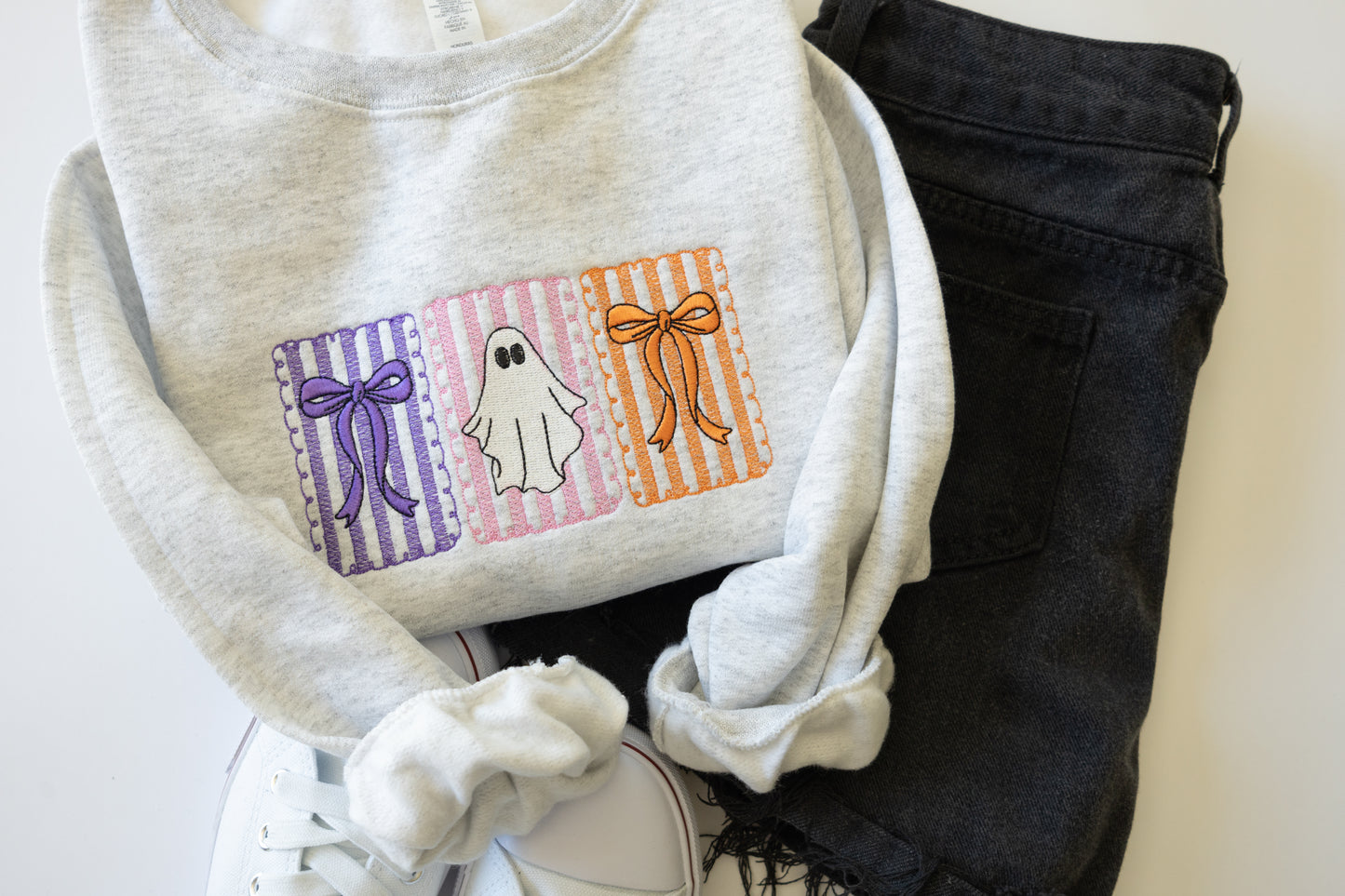 Embroidered Halloween Girly Crew