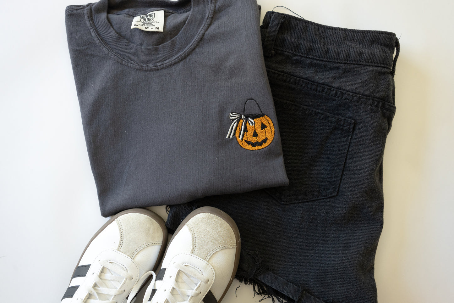 Jack O' Lantern Embroidered Tee (Adult)