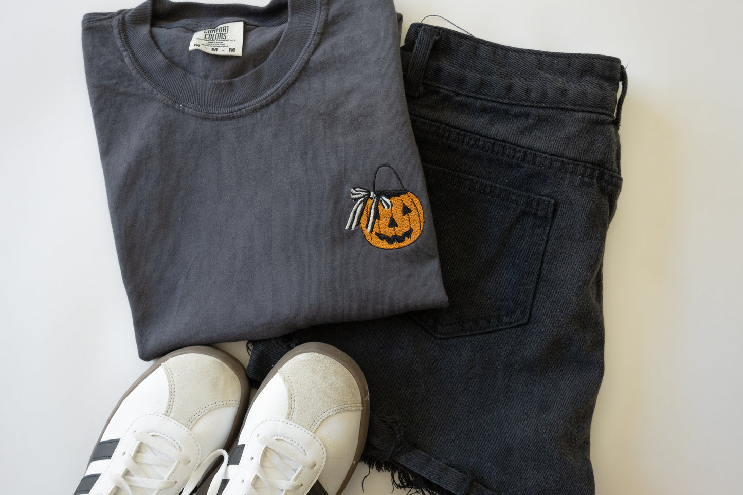 Jack O' Lantern Embroidered Tee (Adult)