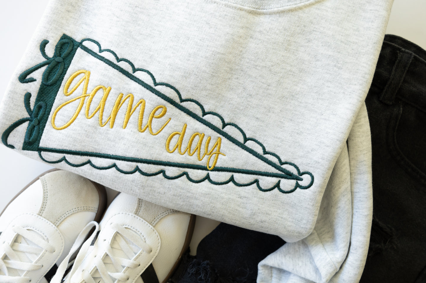 Game Day Girly Pennant Sweatshirt