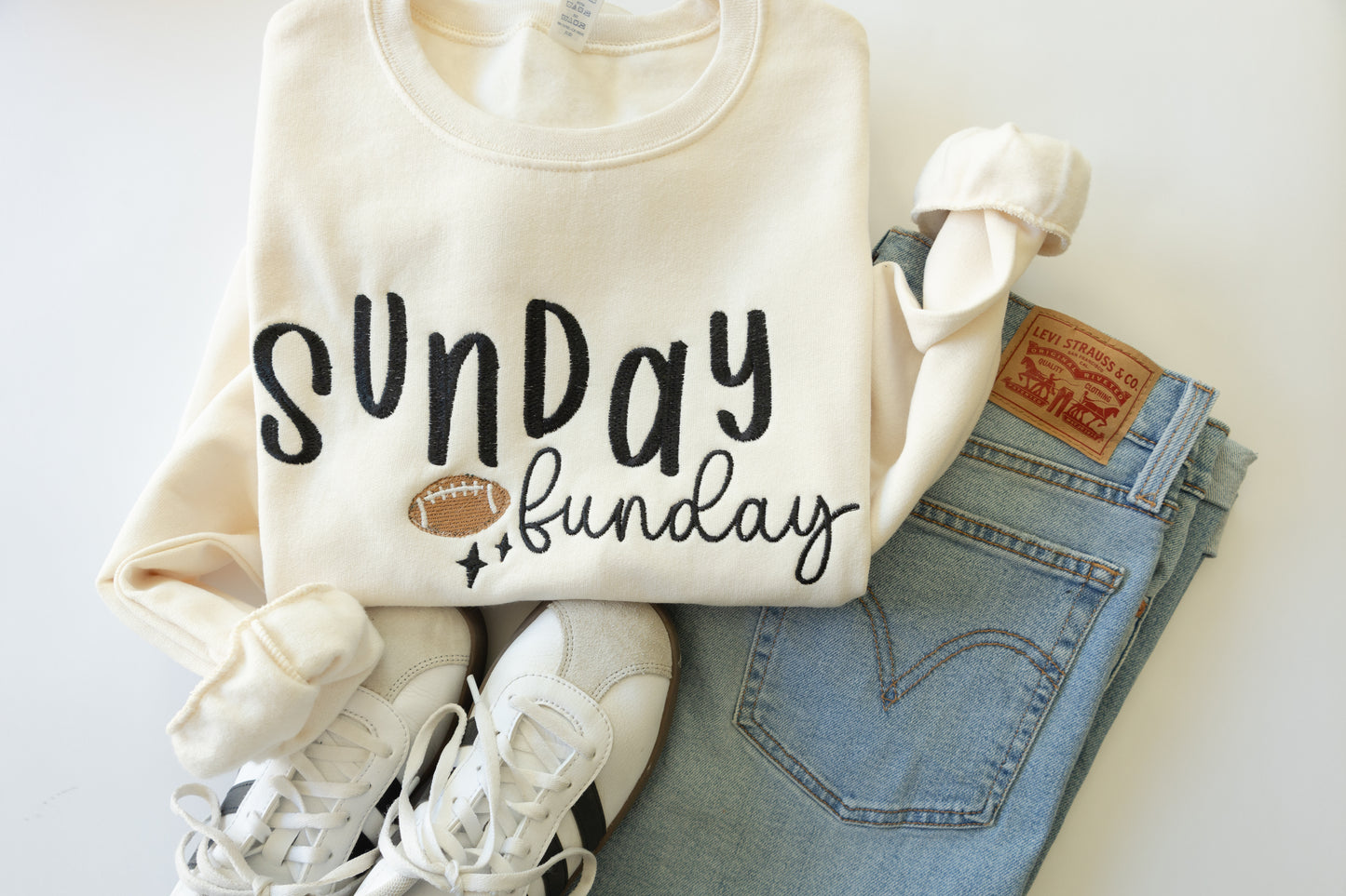 Sunday Funday Embroidered Crew